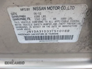 2003 Nissan Maxima SE z VIN JN1DA31D33T510169, wystawiony jako IAAI lot #42339254 z przebiegiem 182 862 mil mil oraz . Historia ofert i sprzedaży dostępna na DreamBid. Obrazek 9.