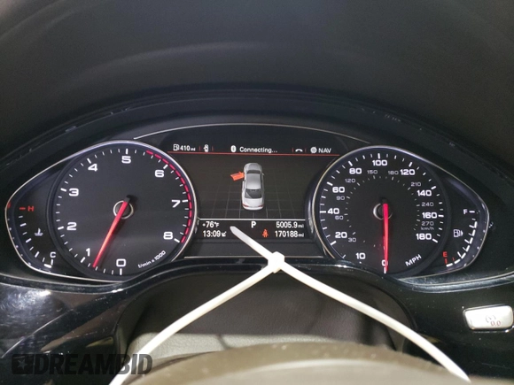 2014 Audi A8 4.0T with VIN WAUR2AFD1EN005555, listed as a Copart auction lot 55664075 with 170,188 mi miles and Salvage title. Bid and sale history available at DreamBid. Image 9.