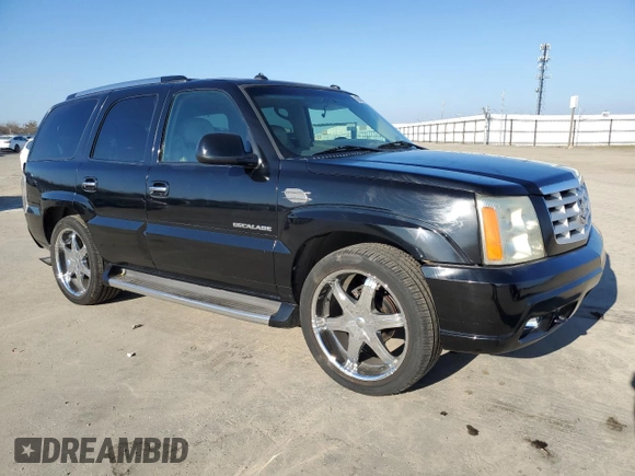 2003 Cadillac Escalade with VIN 1GYEC63T43R157689, listed as a Copart auction lot 88749145 with 138,905 mi miles and Salvage title. Bid and sale history available at DreamBid. Image 4.