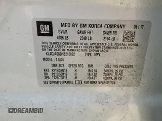 2017 Buick Encore Preferred with VIN KL4CJASB0HB216892, listed as a Copart auction lot 63265945 with 72,189 mi miles and Clean title. Bid and sale history available at DreamBid. Image 14.