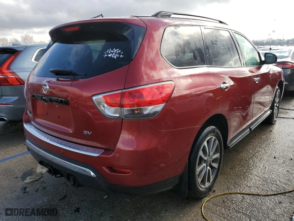 2013 Nissan Pathfinder S with VIN 5N1AR2MN2DC654106, listed as a Copart auction lot 84471784 with 108,151 mi miles and Salvage Title. Bid and sale history available at carsss.com. Image 3.