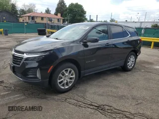 2022 Chevrolet Equinox LT with VIN 3GNAXUEV6NL188486, listed as a Copart auction lot 60320605 with 47,527 mi miles and Salvage title. Bid and sale history available at DreamBid. Image 1.
