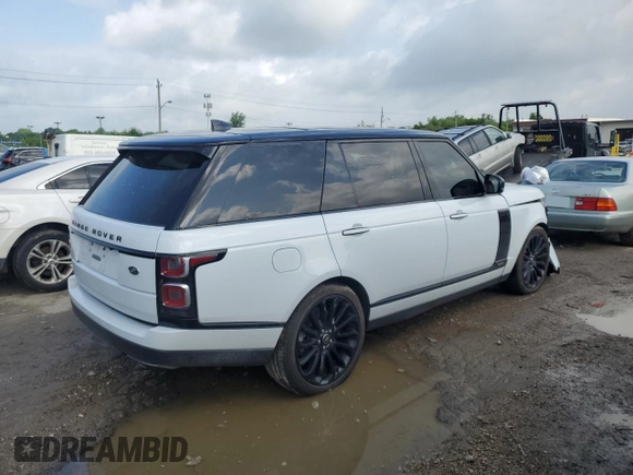 2021 Land Rover Range Rover Autobiography with VIN SALGV5SE1MA448455, listed as a Copart auction lot 59468815 with 93,542 mi miles and Salvage title. Bid and sale history available at DreamBid. Image 3.