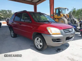 2007 Kia Sportage LX with VIN KNDJF724477440302, listed as a IAAI auction lot 42095210 with 115,854 mi miles. Bid and sale history available at carsss.com. Image 1.