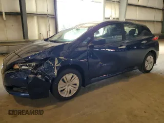 2025 Nissan LEAF S with VIN 1N4AZ1BV3SC560918, listed as a Copart auction lot 77446484 with 607 mi miles and Salvage Title. Bid and sale history available at carsss.com. Image 1.