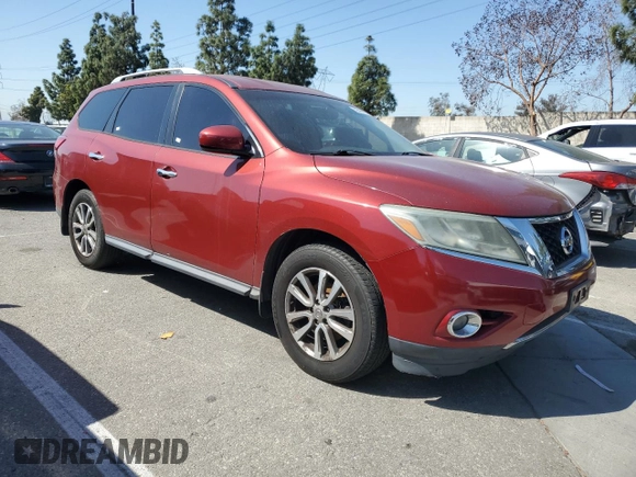 2015 Nissan Pathfinder SL with VIN 5N1AR2MN0FC618594, listed as a Copart auction lot 52500135 with 140,200 mi miles and Clean title. Bid and sale history available at DreamBid. Image 4.