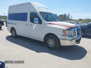 2012 Nissan NV S with VIN 1N6AF0LX6CN101706, listed as a IAAI auction lot 42170199 with 202,482 mi miles. Bid and sale history available at carsss.com. Image 1.