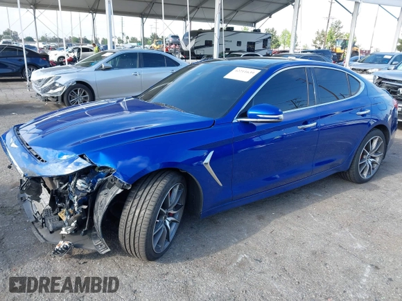 2019 Genesis G70 Advanced with VIN KMTG74LE4KU032620, listed as a IAAI auction lot 42211639 with 59,132 mi miles and . Bid and sale history available at DreamBid. Image 17.