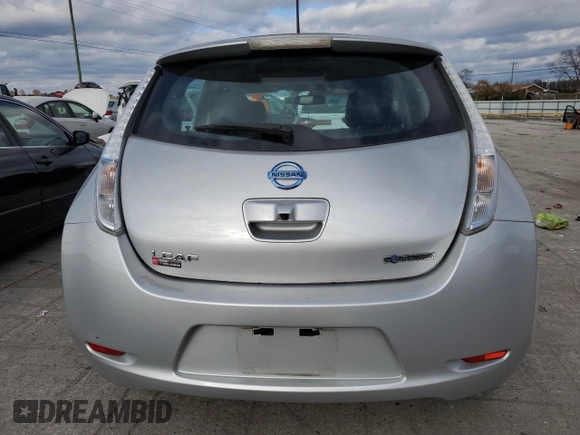 2016 Nissan LEAF S with VIN 1N4BZ0CP2GC314125, listed as a Copart auction lot 81280444 with 47,575 mi miles and Salvage Title. Bid and sale history available at carsss.com. Image 6.