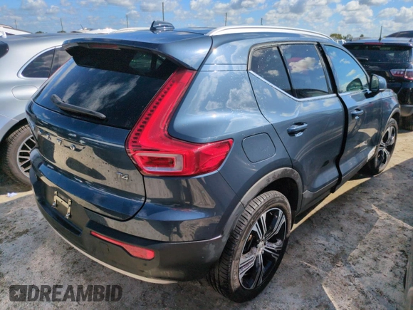 2022 Volvo XC40 Inscription with VIN YV4AC2HL4N2745980, listed as a Copart auction lot 74689834 with 27,858 mi miles and Salvage Title. Bid and sale history available at carsss.com. Image 3.
