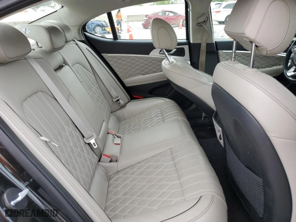 2019 Genesis G70 2.0T Advanced with VIN KMTG44LA0KU029896, listed as a Copart auction lot 57032914 with 92,663 mi miles and Salvage Title. Bid and sale history available at carsss.com. Image 10.
