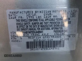 2013 Nissan Sentra SL with VIN 3N1AB7AP2DL648941, listed as a Copart auction lot 50247175 with 136,022 mi miles and Salvage Title. Bid and sale history available at DreamBid. Image 14.
