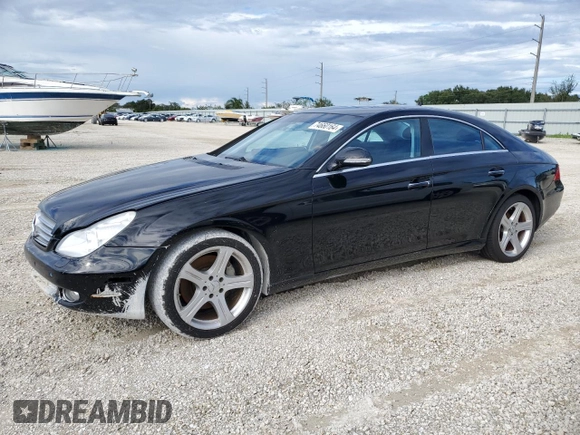 2007 Mercedes-Benz CLS-Class 5.5L with VIN WDDDJ72X87A087481, listed as a Copart auction lot 74660164 with 0 mi miles and Salvage Title. Bid and sale history available at carsss.com. Image 1.