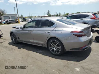 2025 Genesis G70 2.5T with VIN KMTG34SCXSU144382, listed as a Copart auction lot 53291695 with 3,465 mi miles and Non repairable. Bid and sale history available at DreamBid. Image 2.