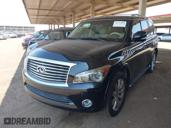2012 Infiniti QX56 7-passenger with VIN JN8AZ2NF8C9518509, listed as a IAAI auction lot 42732292 with 165,844 mi miles and . Bid and sale history available at DreamBid. Image 6.