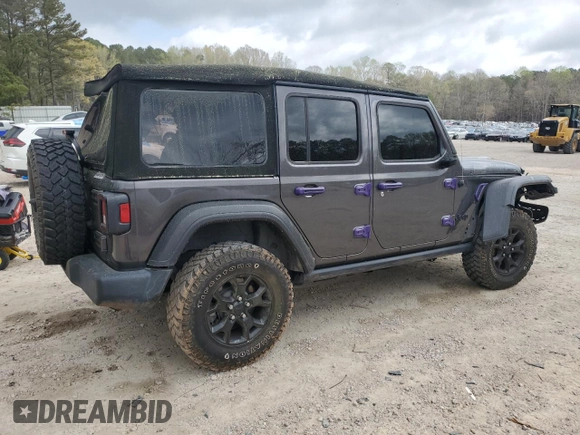2021 Jeep Wrangler Unlimited Sport S with VIN 1C4HJXDN2MW550186, listed as a Copart auction lot 50870255 with 39,540 mi miles and Salvage Title. Bid and sale history available at carsss.com. Image 3.