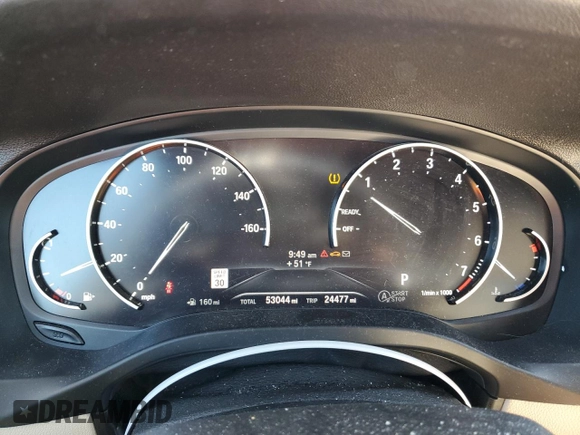 2020 BMW X3 xDrive30i with VIN 5UXTY5C09LLT37671, listed as a Copart auction lot 51134225 with 53,044 mi miles and Salvage Title. Bid and sale history available at DreamBid. Image 9.