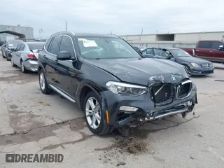 2019 BMW X3 sDrive30i with VIN 5UXTR7C51KLF31147, listed as a IAAI auction lot 41327773 with 57,408 mi miles. Bid and sale history available at carsss.com. Image 1.