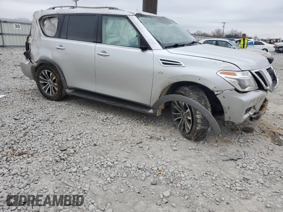 2020 Nissan Armada SL with VIN JN8AY2NDXL9108859, listed as a Copart auction lot 43950305 with 0 mi miles and Salvage Title. Bid and sale history available at carsss.com. Image 4.