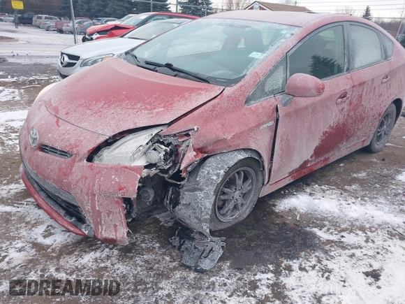 2012 Toyota Prius One with VIN JTDKN3DU1C5429857, listed as a IAAI auction lot 41072254 with 107,418 mi miles. Bid and sale history available at carsss.com. Image 6.