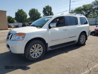 2015 Nissan Armada Platinum z VIN 5N1AA0NE9FN604398, wystawiony jako Copart lot #61638665 z przebiegiem 112 692 mil mil oraz Szkoda całkowita • Salvage title. Historia ofert i sprzedaży dostępna na DreamBid. Obrazek 1.