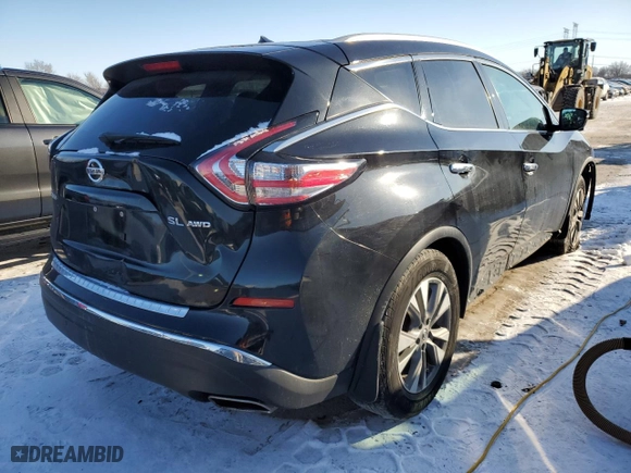 2015 Nissan Murano SV with VIN 5N1AZ2MH4FN270782, listed as a Copart auction lot 88063505 with 138,797 mi miles and Salvage Title. Bid and sale history available at carsss.com. Image 3.