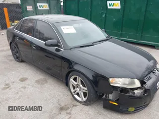 2007 Audi A4 2.0T with VIN WAUAF78E27A217949, listed as a IAAI auction lot 41560919 with 89,777 mi miles. Bid and sale history available at carsss.com. Image 1.