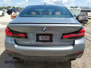 2023 BMW 5 Series 530i with VIN WBA53BH02PCM55841, listed as a Copart auction lot 58391765 with 6,947 mi miles and Salvage title. Bid and sale history available at DreamBid. Image 6.