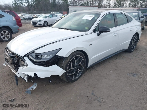 2021 Hyundai Sonata N Line with VIN 5NPEK4JC6MH110611, listed as a IAAI auction lot 41656490 with 52,061 mi miles. Bid and sale history available at carsss.com. Image 17.
