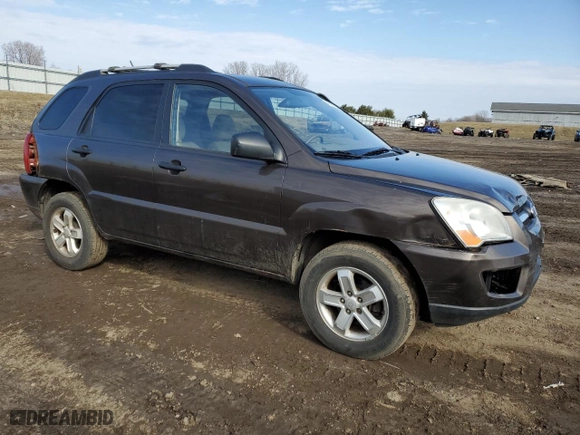 2009 Kia Sportage LX with VIN KNDJE723997619996, listed as a Copart auction lot 47681745 with 105,211 mi miles and Clean Title. Bid and sale history available at carsss.com. Image 4.