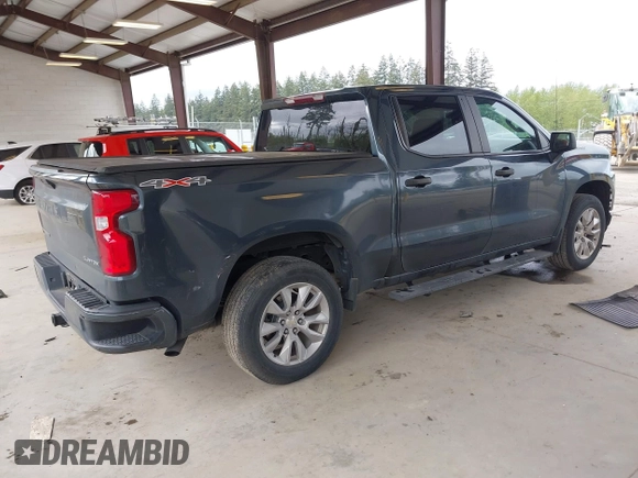 2021 Chevrolet Silverado 1500 Custom with VIN 3GCPYBEK4MG162700, listed as a IAAI auction lot 42079017 with 56,151 mi miles and . Bid and sale history available at DreamBid. Image 4.