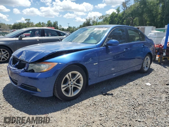 2008 BMW 3 Series 328i z VIN WBAVA33518P142319, wystawiony jako Copart lot #57081045 z przebiegiem 157 411 mil mil oraz Szkoda całkowita • Salvage title. Historia ofert i sprzedaży dostępna na DreamBid. Obrazek 1.