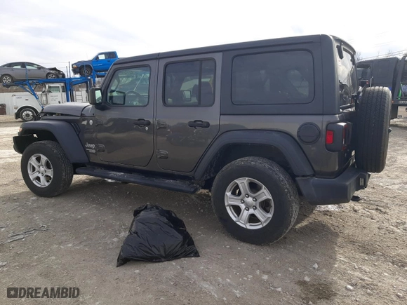 2018 Jeep Wrangler Unlimited Sport S with VIN 1C4HJXDG9JW135668, listed as a Copart auction lot 45113785 with 97,538 mi miles and Salvage Title. Bid and sale history available at carsss.com. Image 2.