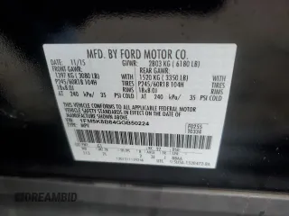 2016 Ford Explorer with VIN 1FM5K8B84GGB50224, listed as a Copart auction lot 49411325 with 594,805 mi miles and Salvage Title. Bid and sale history available at DreamBid. Image 13.