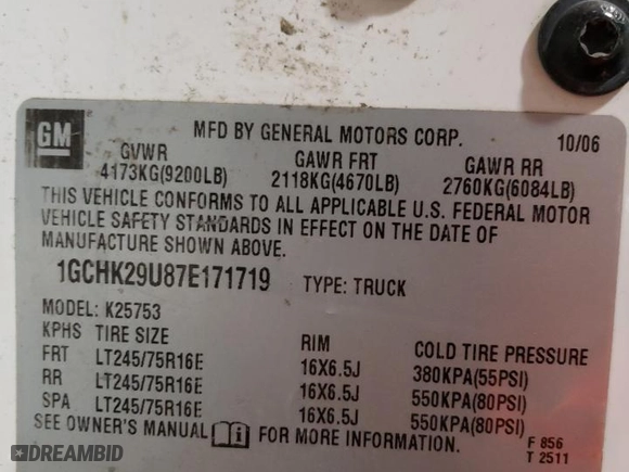 2007 Chevrolet Silverado 2500HD Classic LS with VIN 1GCHK29U87E171719, listed as a Copart auction lot 50374315 with 226,379 mi miles and Salvage Title. Bid and sale history available at carsss.com. Image 12.