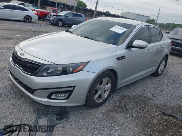 2015 Kia Optima LX with VIN 5XXGM4A78FG512103, listed as a IAAI auction lot 42144352 with 91,268 mi miles and . Bid and sale history available at carsss.com. Image 2.