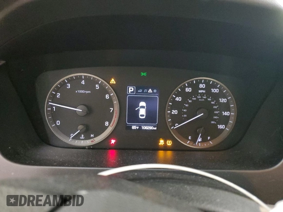 2016 Hyundai Sonata SE with VIN 5NPE24AF0GH376334, listed as a Copart auction lot 54157565 with 106,290 mi miles and Salvage Title. Bid and sale history available at carsss.com. Image 9.