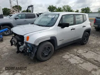 2020 Jeep Renegade Jeepster z VIN ZACNJAAB6LPL25224, wystawiony jako Copart lot #60720985 z przebiegiem 136 948 mil mil oraz Szkoda całkowita • Salvage title. Historia ofert i sprzedaży dostępna na DreamBid. Obrazek 1.