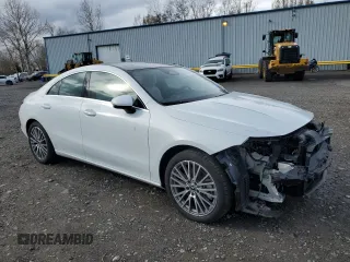 2024 Mercedes-Benz CLA 250 with VIN W1K5J4HB1RN450181, listed as a Copart auction lot 50052825 with 5,297 mi miles and Salvage title. Bid and sale history available at DreamBid. Image 4.