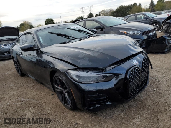 2023 BMW 4 Series M440i xDrive with VIN WBA13AR09PCM73339, listed as a Copart auction lot 74730934 with 13,704 mi miles and Salvage Title. Bid and sale history available at DreamBid. Image 4.