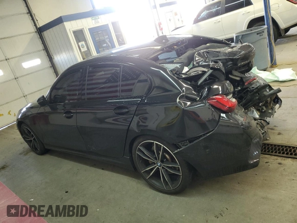 2022 BMW 3 Series 330i xDrive with VIN 3MW5R7J00N8C68253, listed as a Copart auction lot 89153665 with 0 mi miles and Salvage Title. Bid and sale history available at carsss.com. Image 2.
