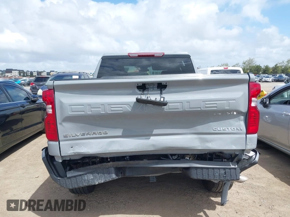 2024 Chevrolet Silverado 1500 Custom with VIN 3GCPABEK5RG299107, listed as a IAAI auction lot 41916571 with 12,629 mi miles and . Bid and sale history available at DreamBid. Image 16.