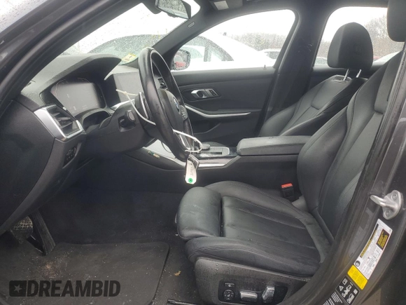 2019 BMW 3 Series 330i xDrive with VIN WBA5R7C52KAJ84461, listed as a Copart auction lot 46566955 with 76,202 mi miles and Salvage Title. Bid and sale history available at carsss.com. Image 7.