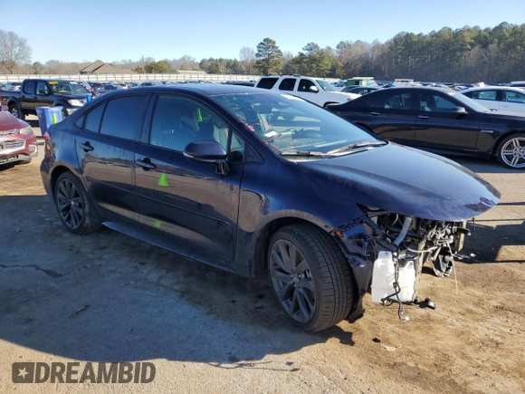 2025 Toyota Corolla SE with VIN 5YFS4MCE6SP218531, listed as a Copart auction lot 45410825 with 4,086 mi miles and Salvage Title. Bid and sale history available at carsss.com. Image 4.