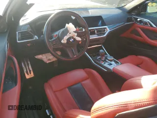 2022 BMW M4 Competition with VIN WBS33AZ09NCJ20276, listed as a Copart auction lot 42850615 with Not Provided miles and Salvage Title. Bid and sale history available at carsss.com. Image 8.