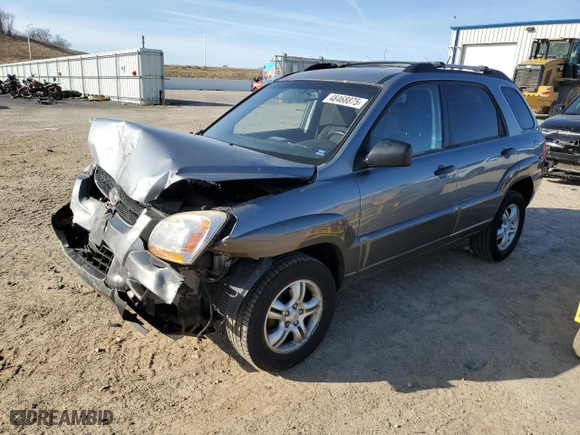 2008 Kia Sportage LX with VIN KNDJE723387474999, listed as a Copart auction lot 48468875 with 139,616 mi miles and Clean Title. Bid and sale history available at carsss.com. Image 1.