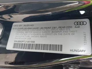 2018 Audi A3 Premium with VIN WAUB8GFF7J1061568, listed as a IAAI auction lot 41726139 with 75,361 mi miles and . Bid and sale history available at DreamBid. Image 9.