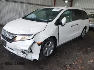 2019 Honda Odyssey EX with VIN 5FNRL6H57KB087739, listed as a IAAI auction lot 41908188 with 84,477 mi miles. Bid and sale history available at carsss.com. Image 2.