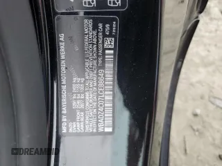 2020 BMW 8 Series 840i with VIN WBADZ4C07LCE88649, listed as a Copart auction lot 46906535 with 38,604 mi miles and Salvage title. Bid and sale history available at DreamBid. Image 14.