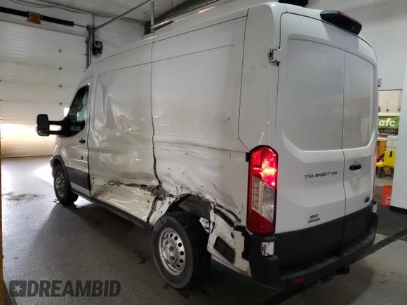 2021 Ford Transit Cargo with VIN 1FTBR2CG2MKA40366, listed as a Copart auction lot 48967855 with 81,030 mi miles and Salvage title. Bid and sale history available at DreamBid. Image 2.